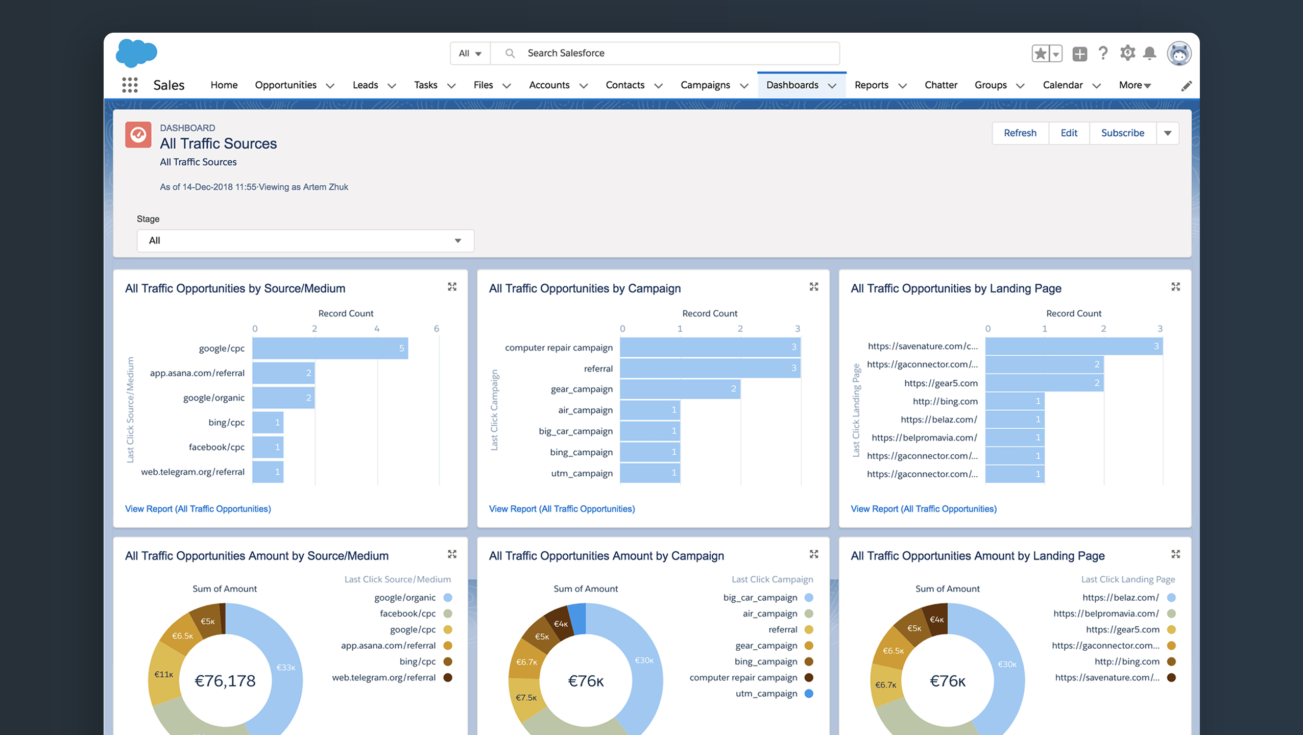 screenshot of GA Connector
